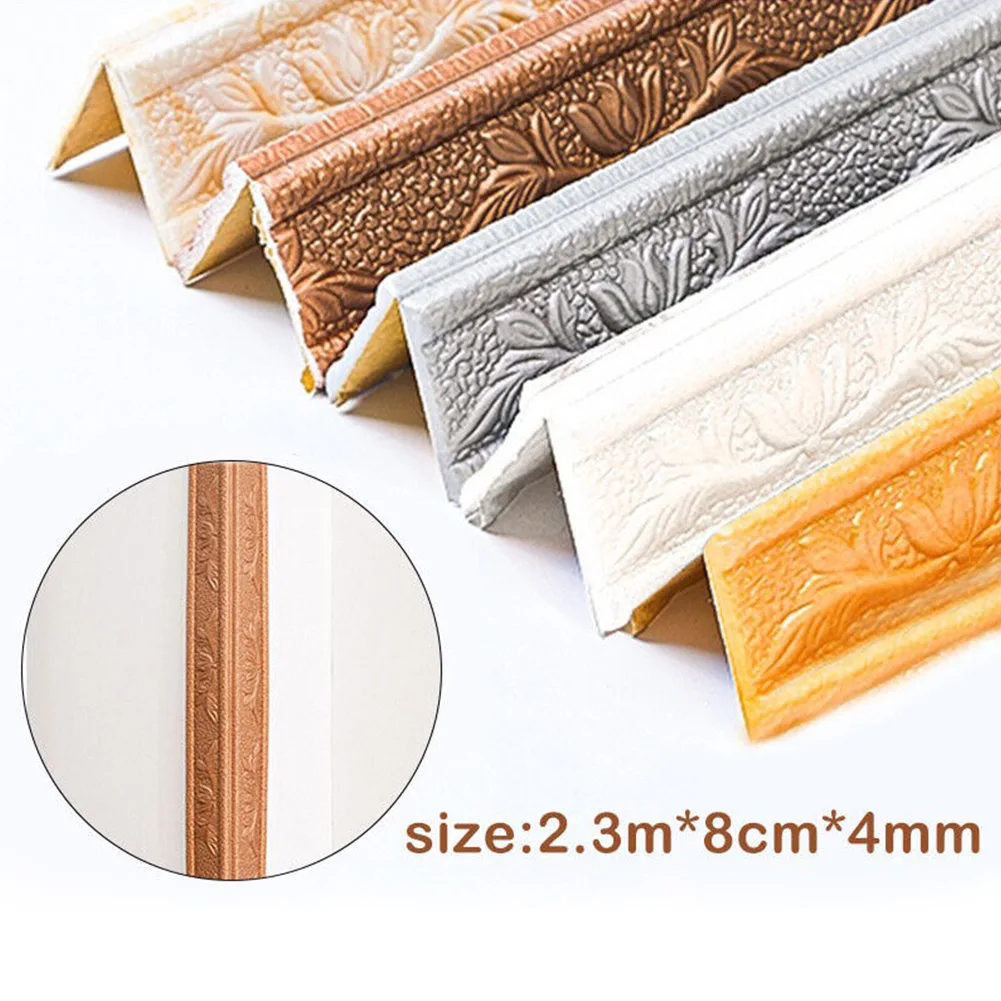 Baseboard Molding Trim - 3D Self Stickers Wall Baseboard Trim
