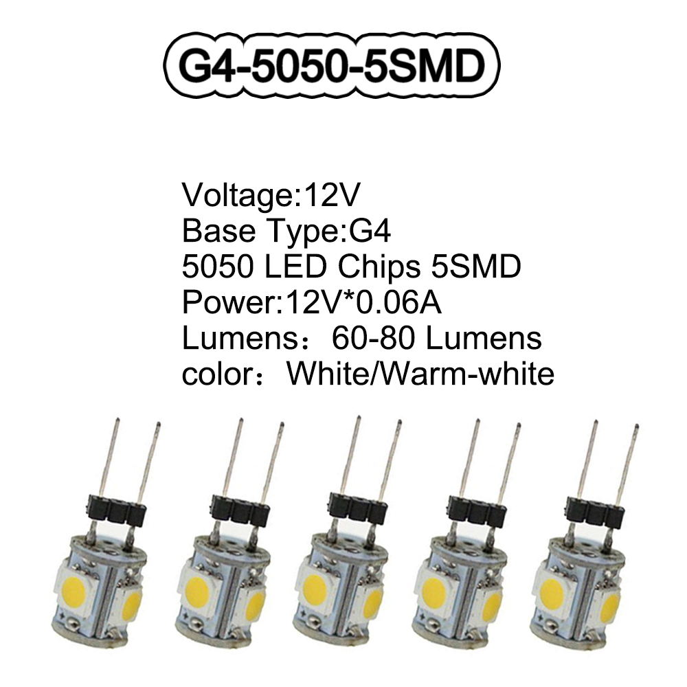 10pcs DC12V G4 5050 5 SMD LED  - đánh giá và giá Home Improvement Cars