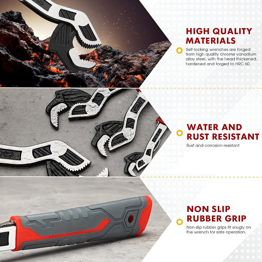 Multifunctional self-locking w - đánh giá và giá Pipe Wrench Adjustable